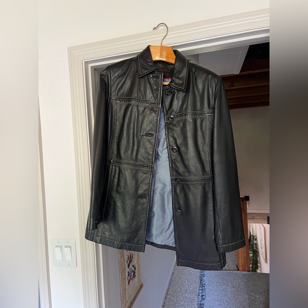 Women’s Ann Klain Classic Black Leather Jacket